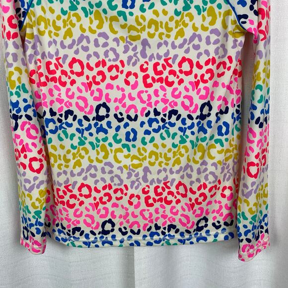 Boden Mini Boden Girls Rainbow Leopard Print Rash Guard Sz.15-16Y - Picture 4 of 13